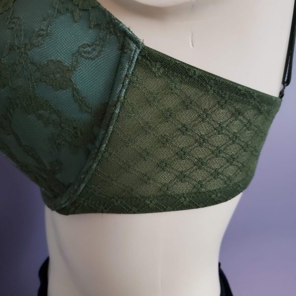 Victoria's Secret Bra 34DD Lined Demi Lace Velvet - Picture 3 of 8